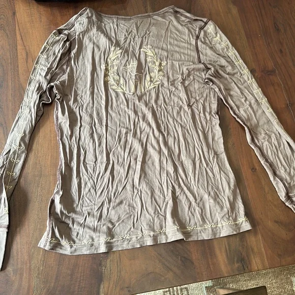 Stunning never worn Alp n Rock long sleeve Henley shirt embroidered - Picture 6 of 6